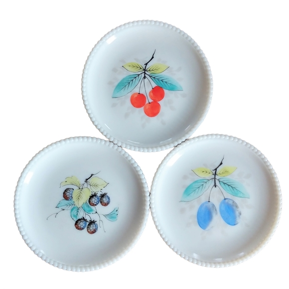 Westmoreland Set of 3 Vintage Beaded Edge Plates - Picture 1 of 6